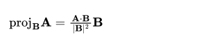 Projection of Vector A on B