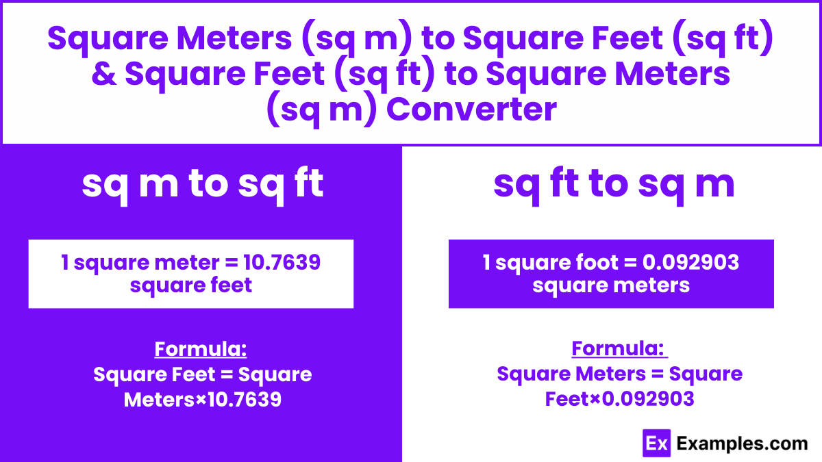 sq m to sq ft and sq ft to m