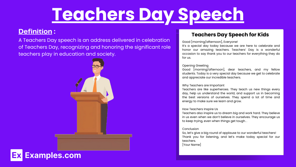 speech on teacher for class 8
