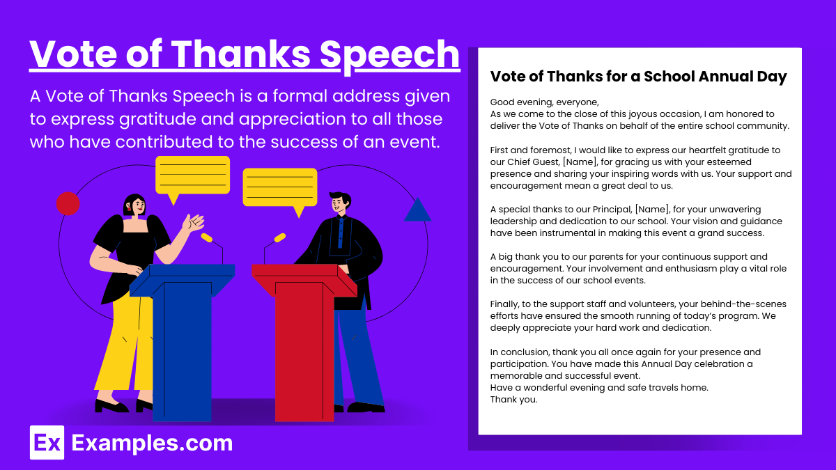 how to write vote of thanks speech in english