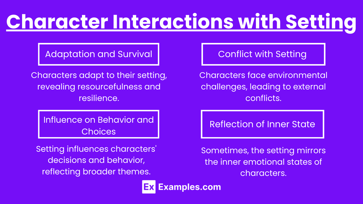 Character Interactions with Setting