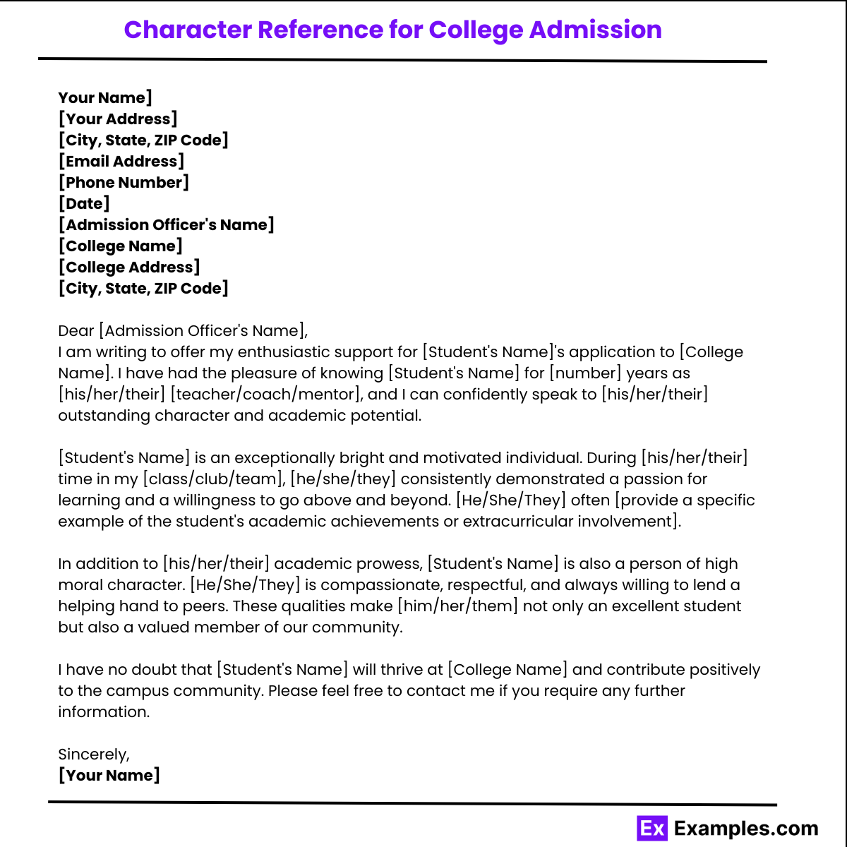 Character-Reference-for-College-Admission