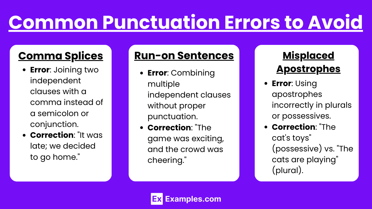 Common Punctuation Errors to Avoid