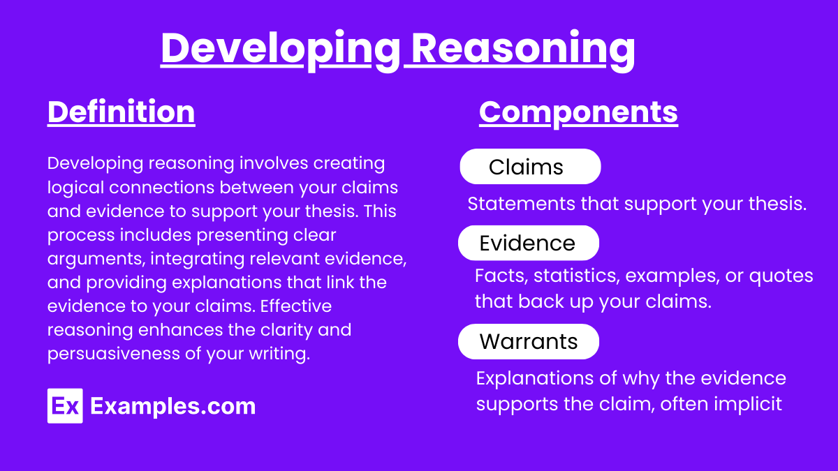 Developing Reasoning