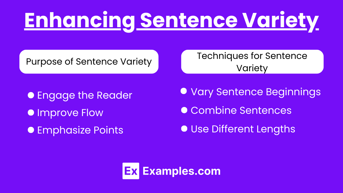 Enhancing Sentence Variety (1)