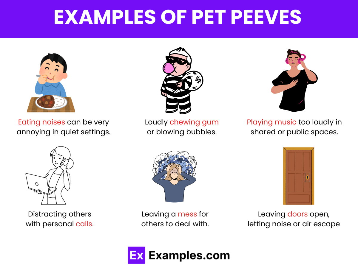 Examples of Pet Peeves