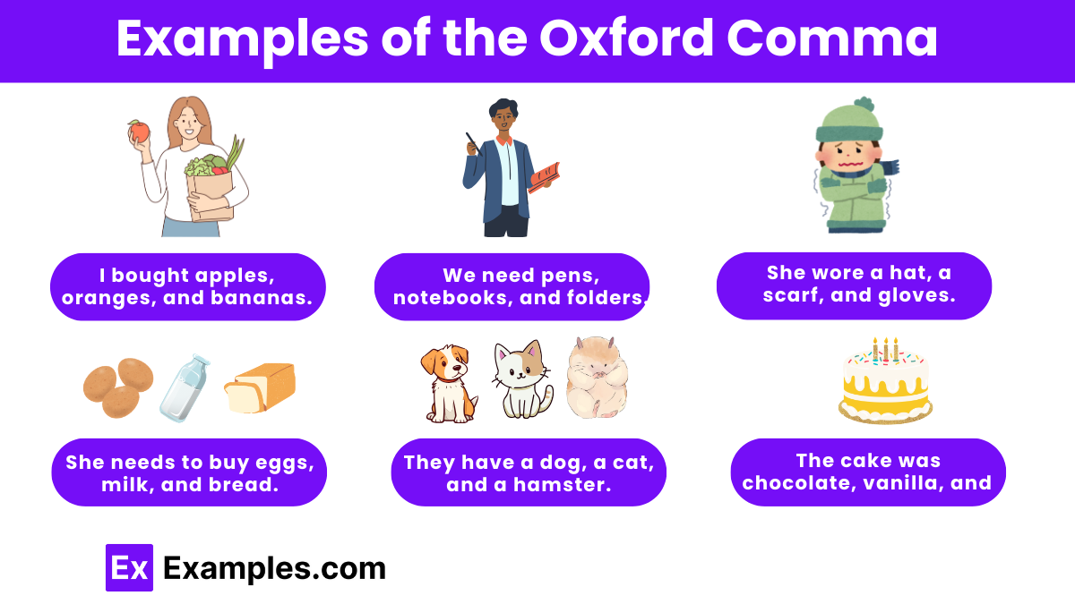 Examples of the Oxford Comma