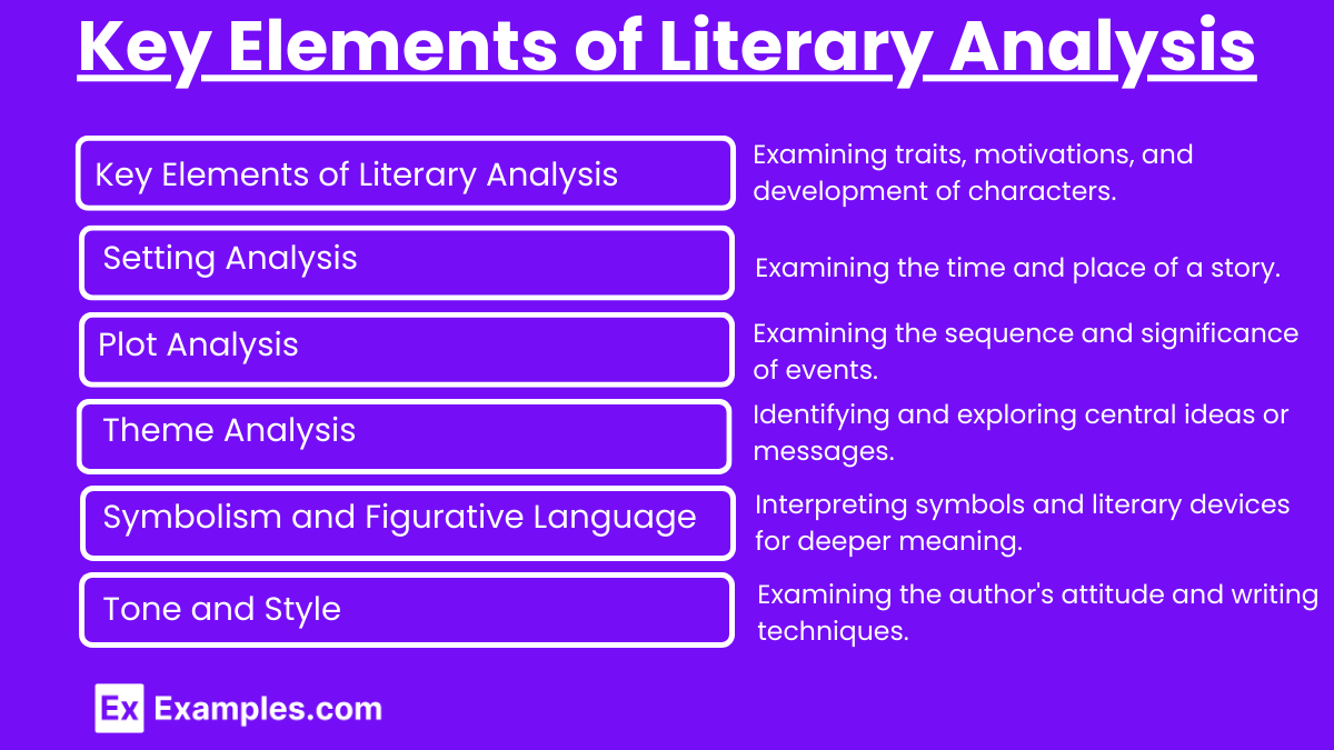 Key Elements of Literary Analysis