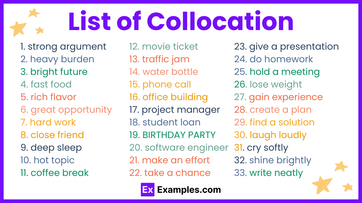 List of Collocation
