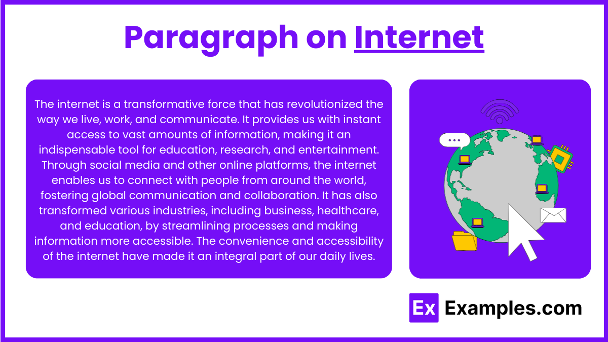 essay about internet 100 words