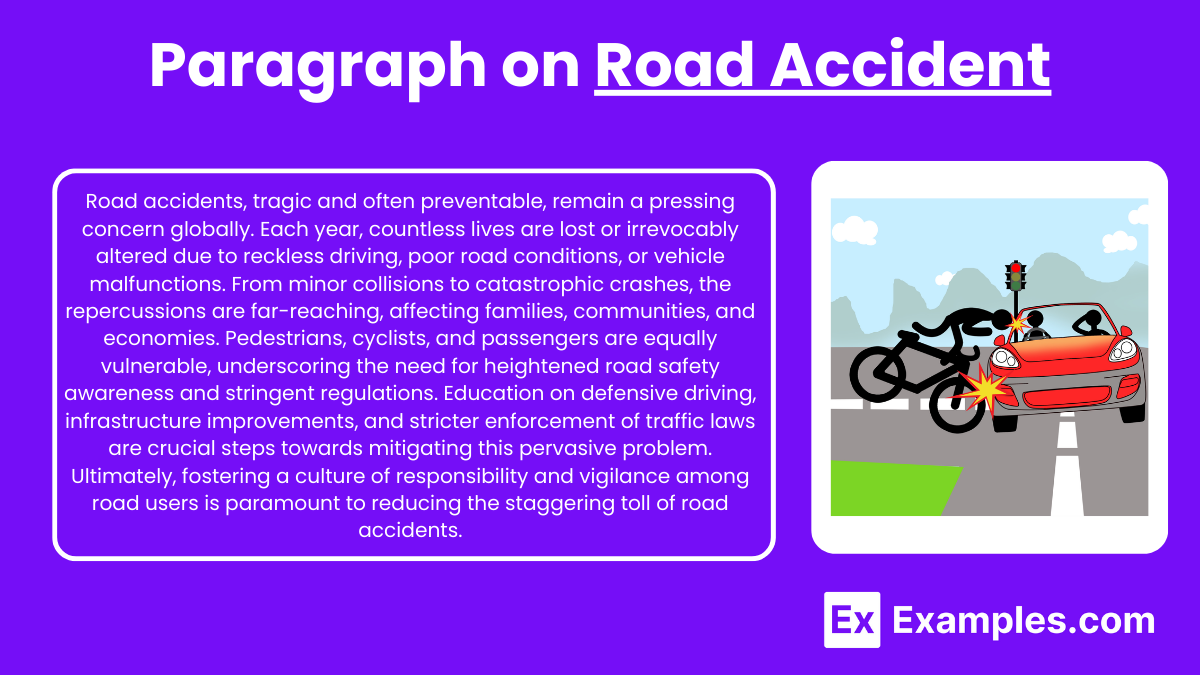 short paragraph essay on road accident 250 words