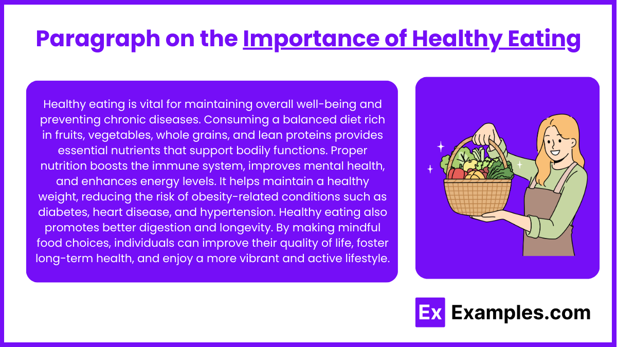 Paragraph on the Importance of Healthy Eating - 15+ Examples, Tone ...