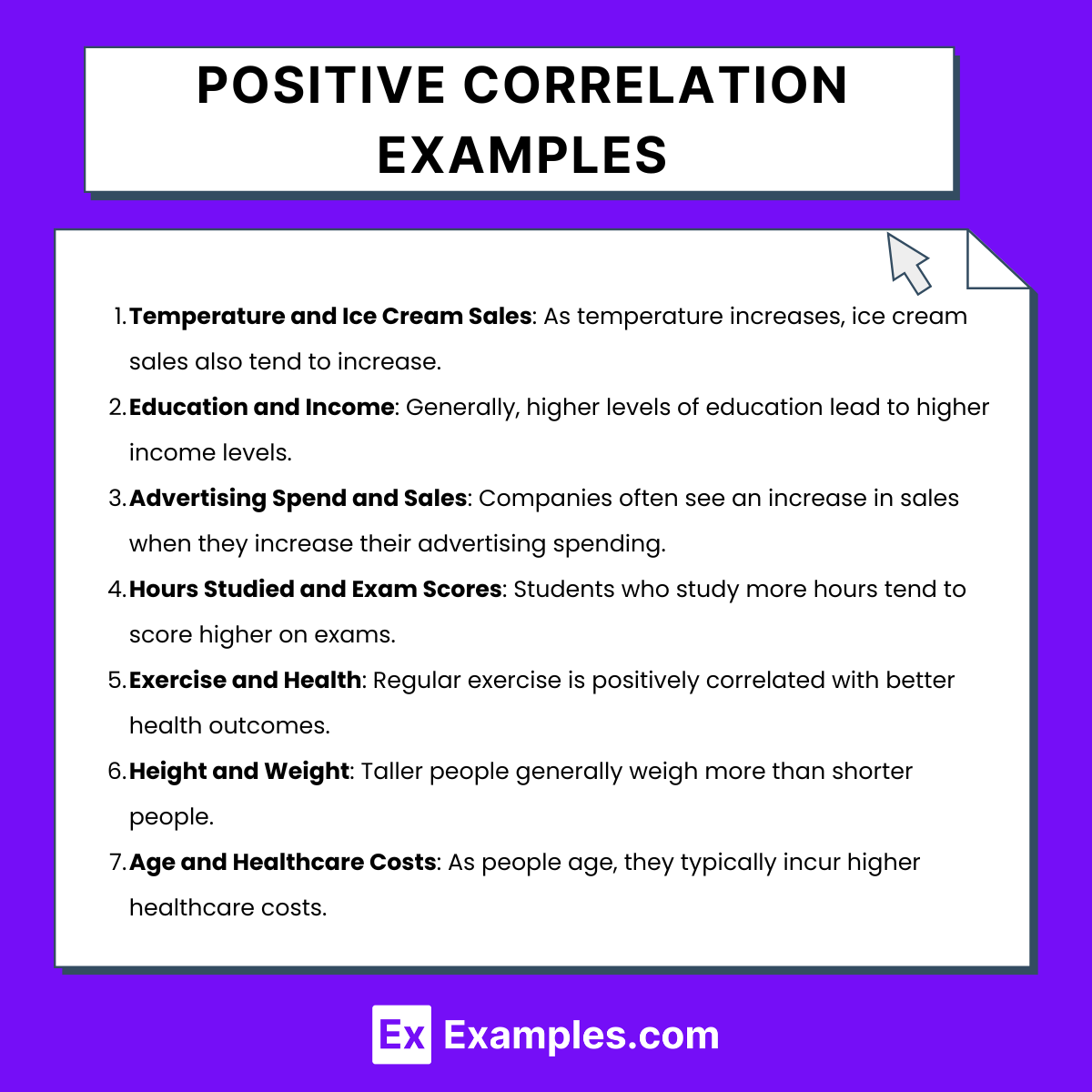Positive Correlation Examples