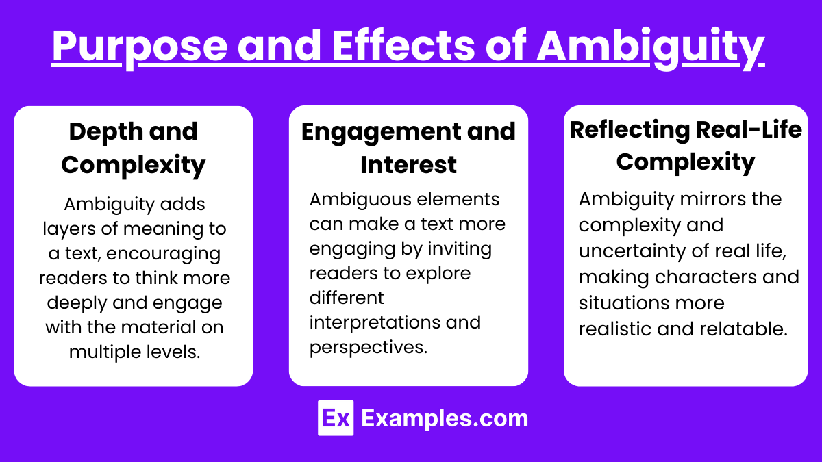 Purpose and Effects of Ambiguity