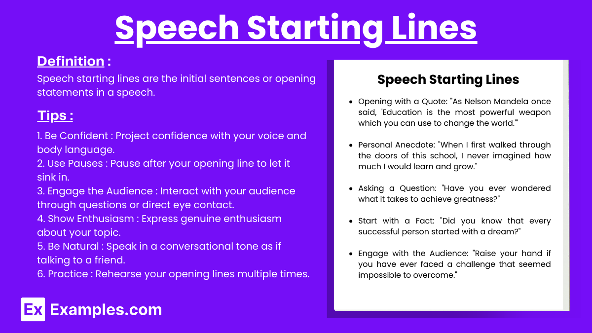 what to write in a speech for school