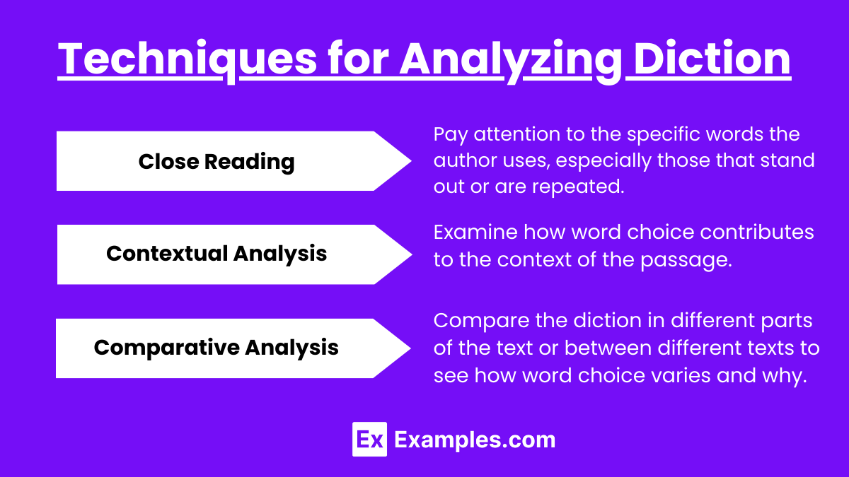 Techniques for Analyzing Diction