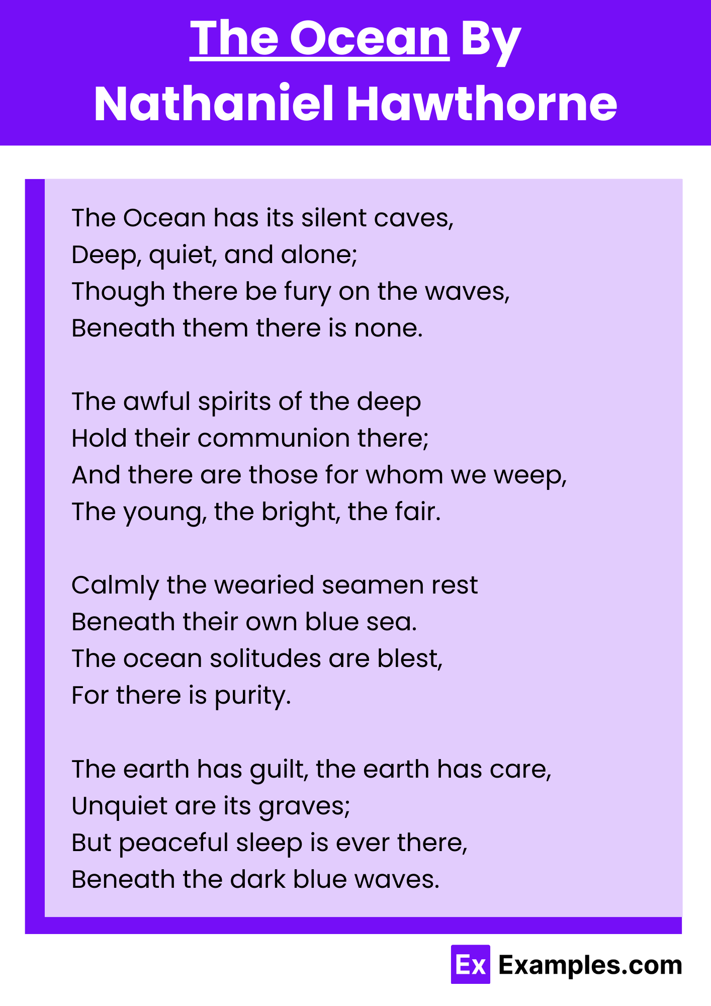 The Ocean By Nathaniel Hawthorne