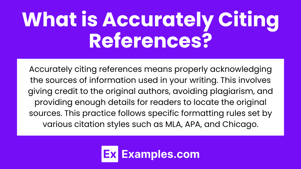 What is Accurately Citing References
