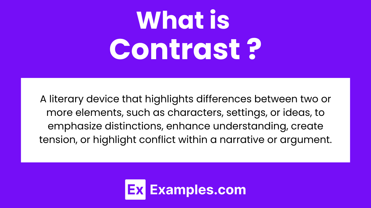 Contrast Literary Device