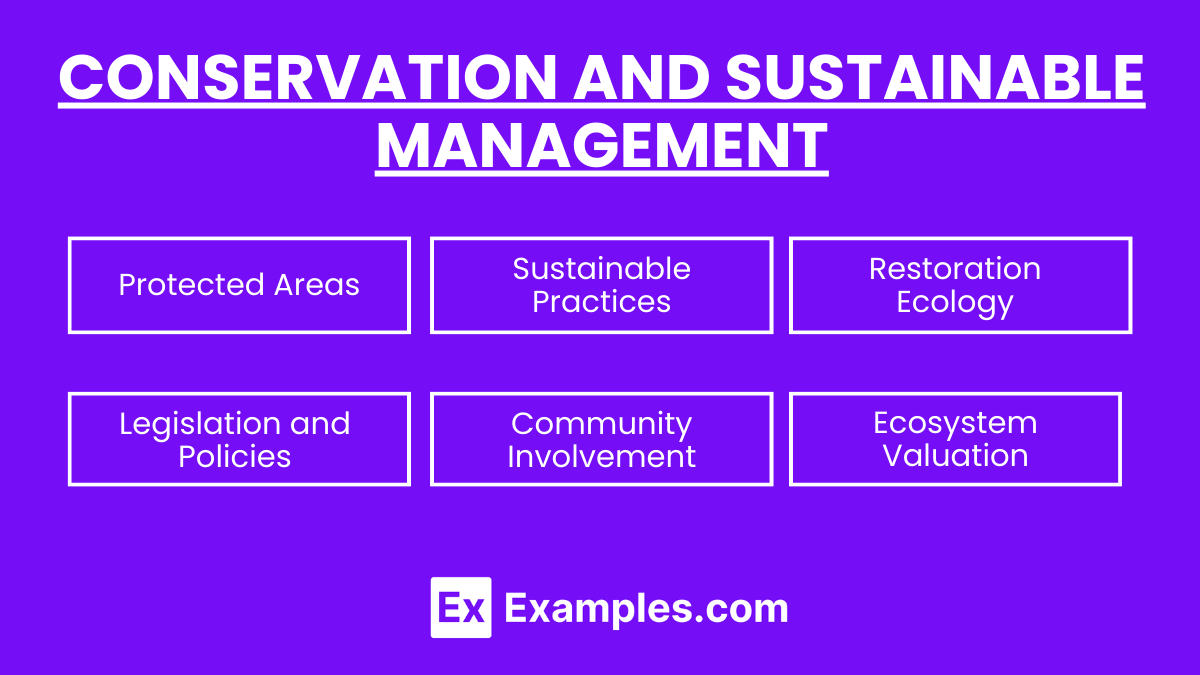 Conservation and Sustainable Management