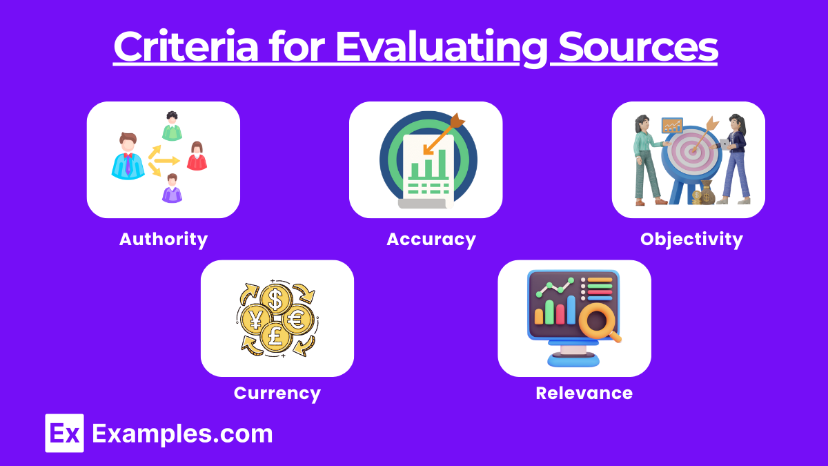 Criteria for Evaluating Sources