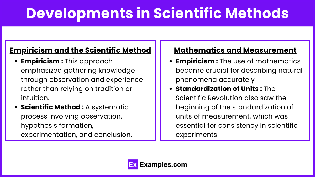 Developments in Scientific Methods