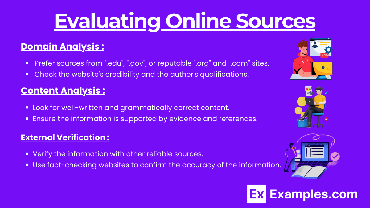 Evaluating Online Sources