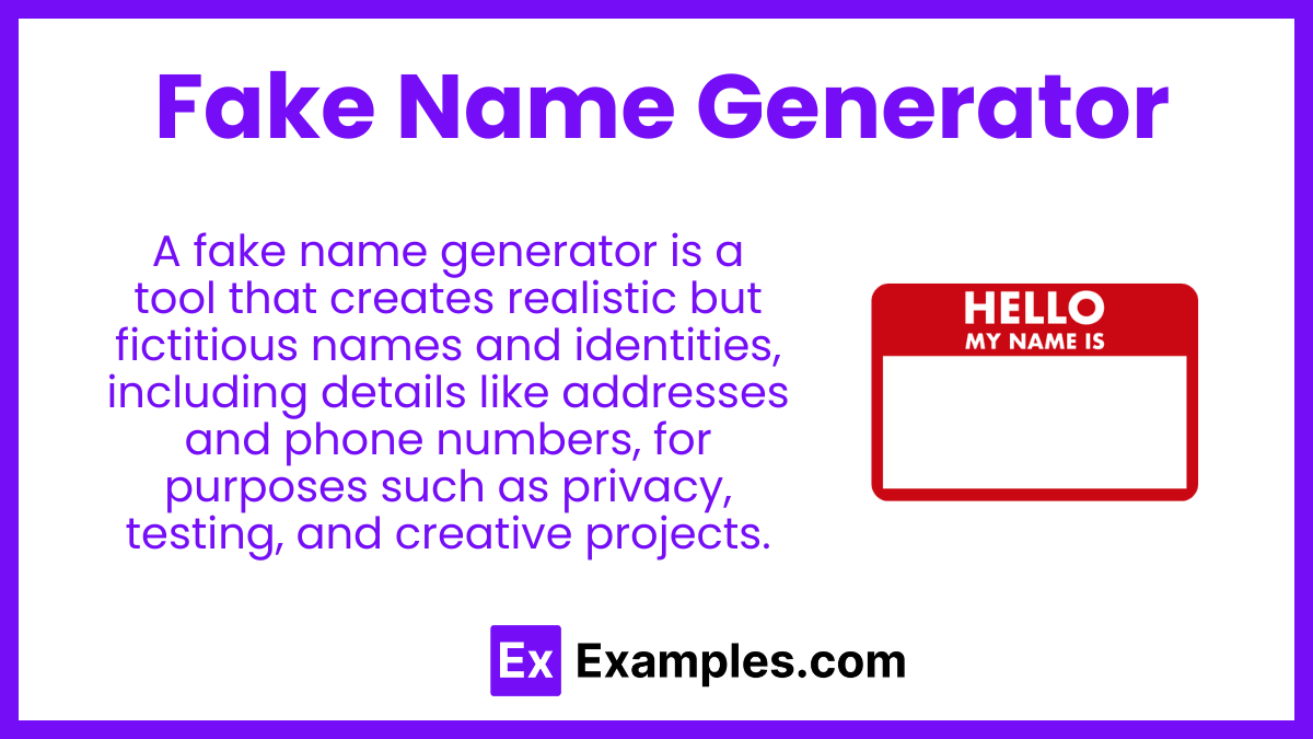 Fake Name Generator