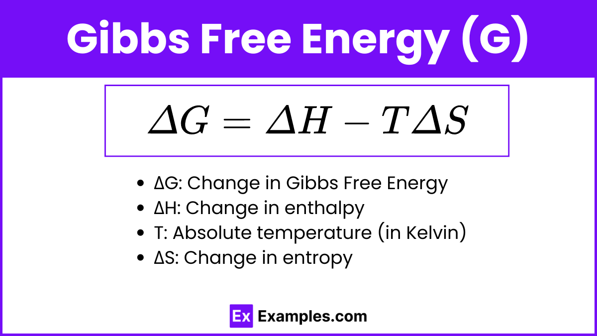 Gibbs Free Energy (G)