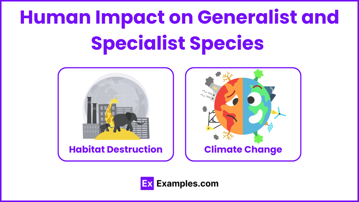 Human Impact on Generalist and Specialist Species