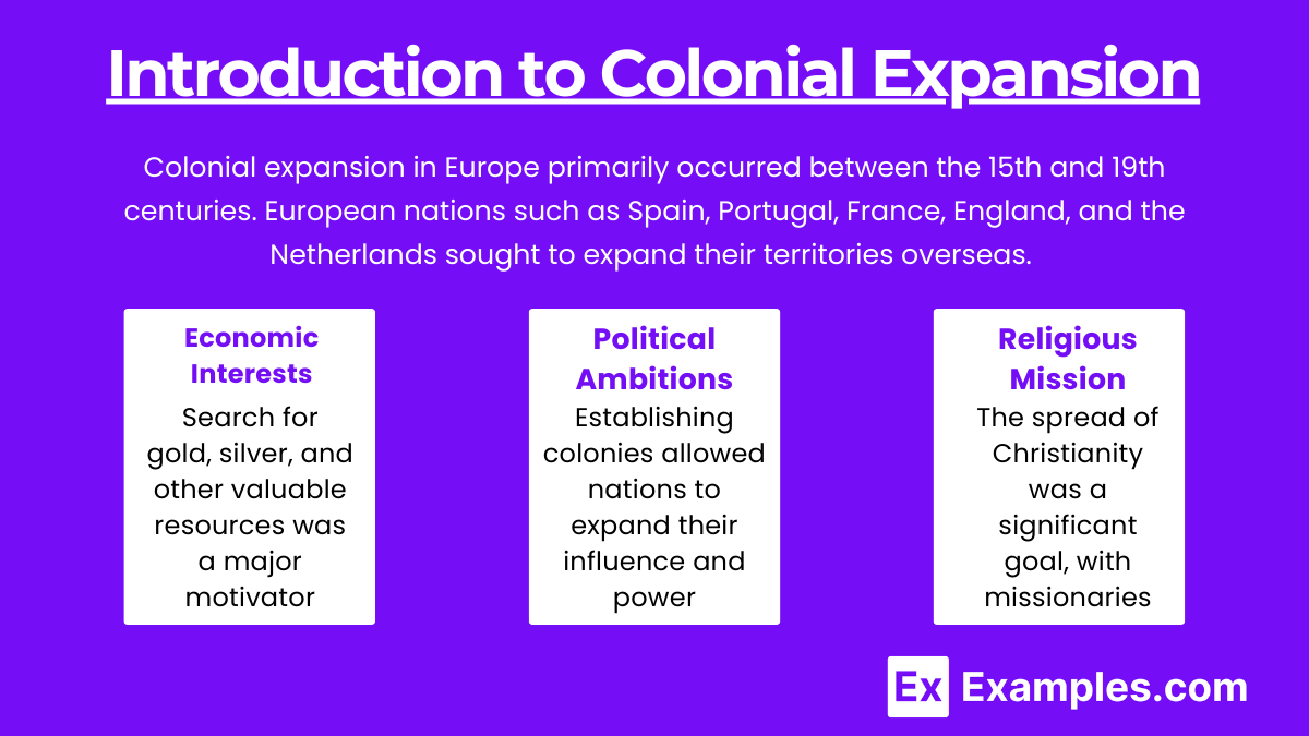 Introduction to Colonial Expansion