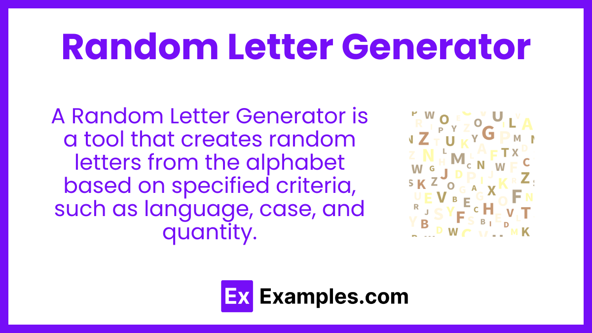 Random Letter Generator