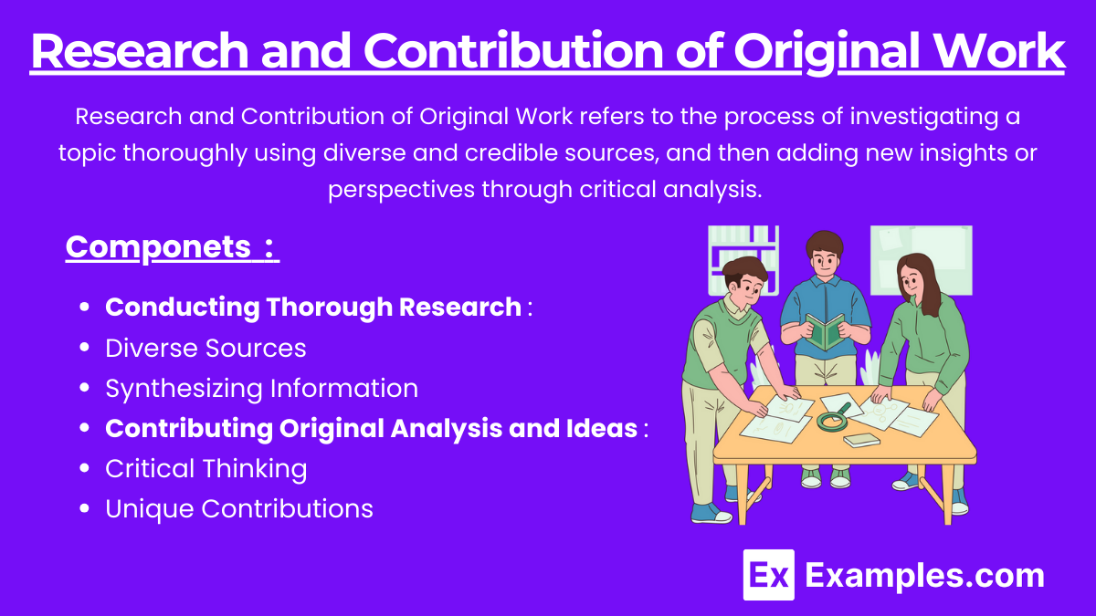 Research and Contribution of Original Work