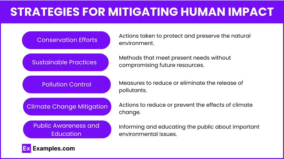 Strategies for Mitigating Human Impact