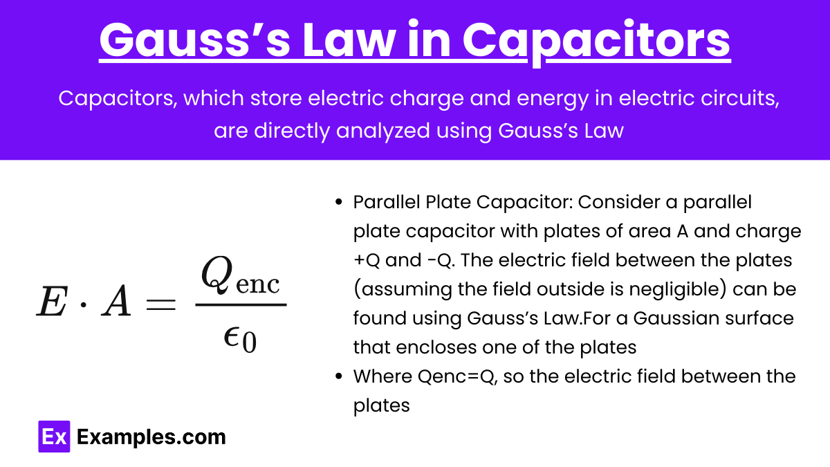 Gauss’s Law in Capacitors