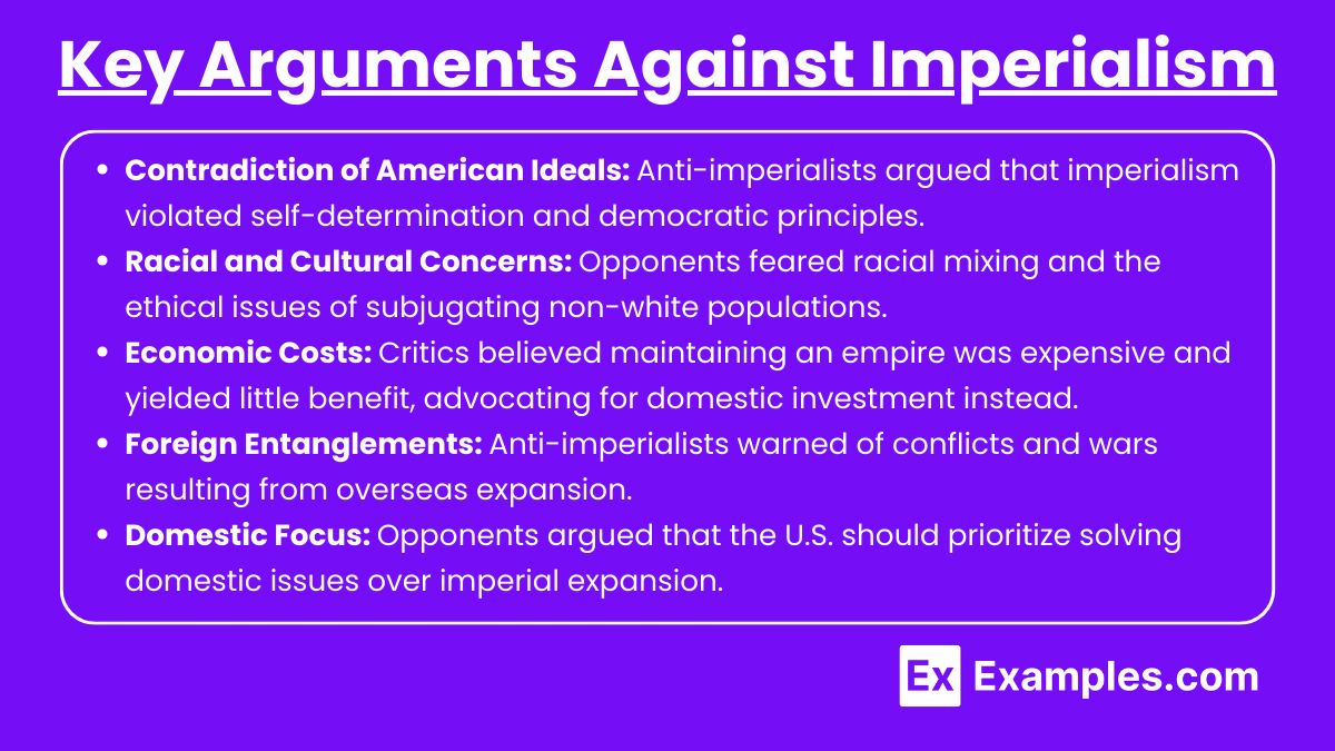 Key Arguments Against Imperialism