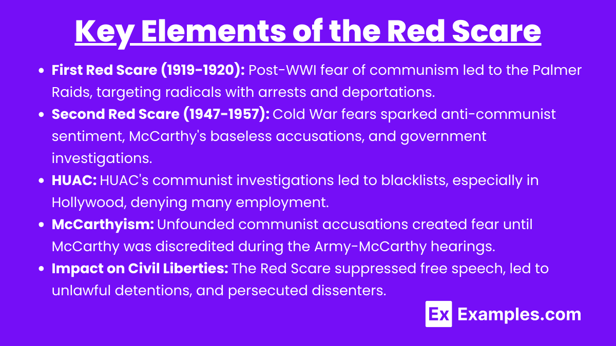 Key Elements of the Red Scare