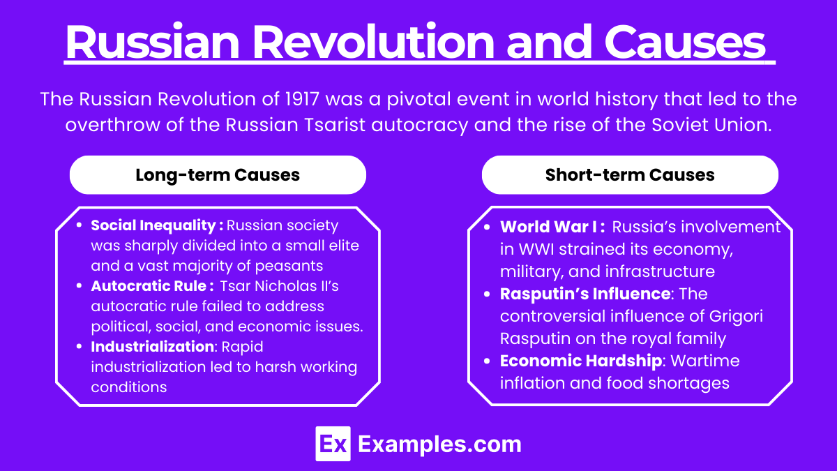 Russian Revolution and Causes