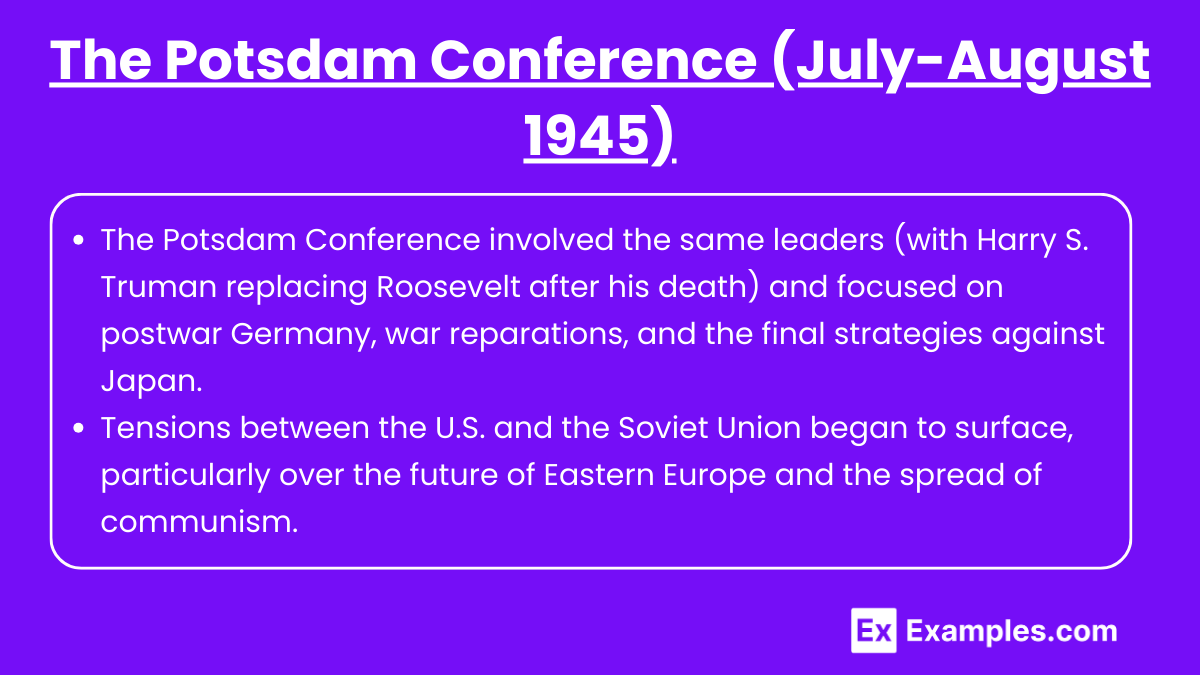 The Potsdam Conference (July-August 1945)