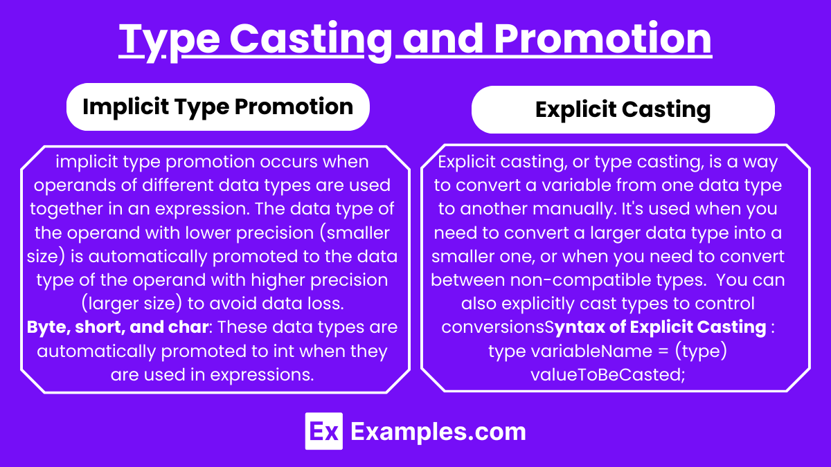 Type Casting and Promotion