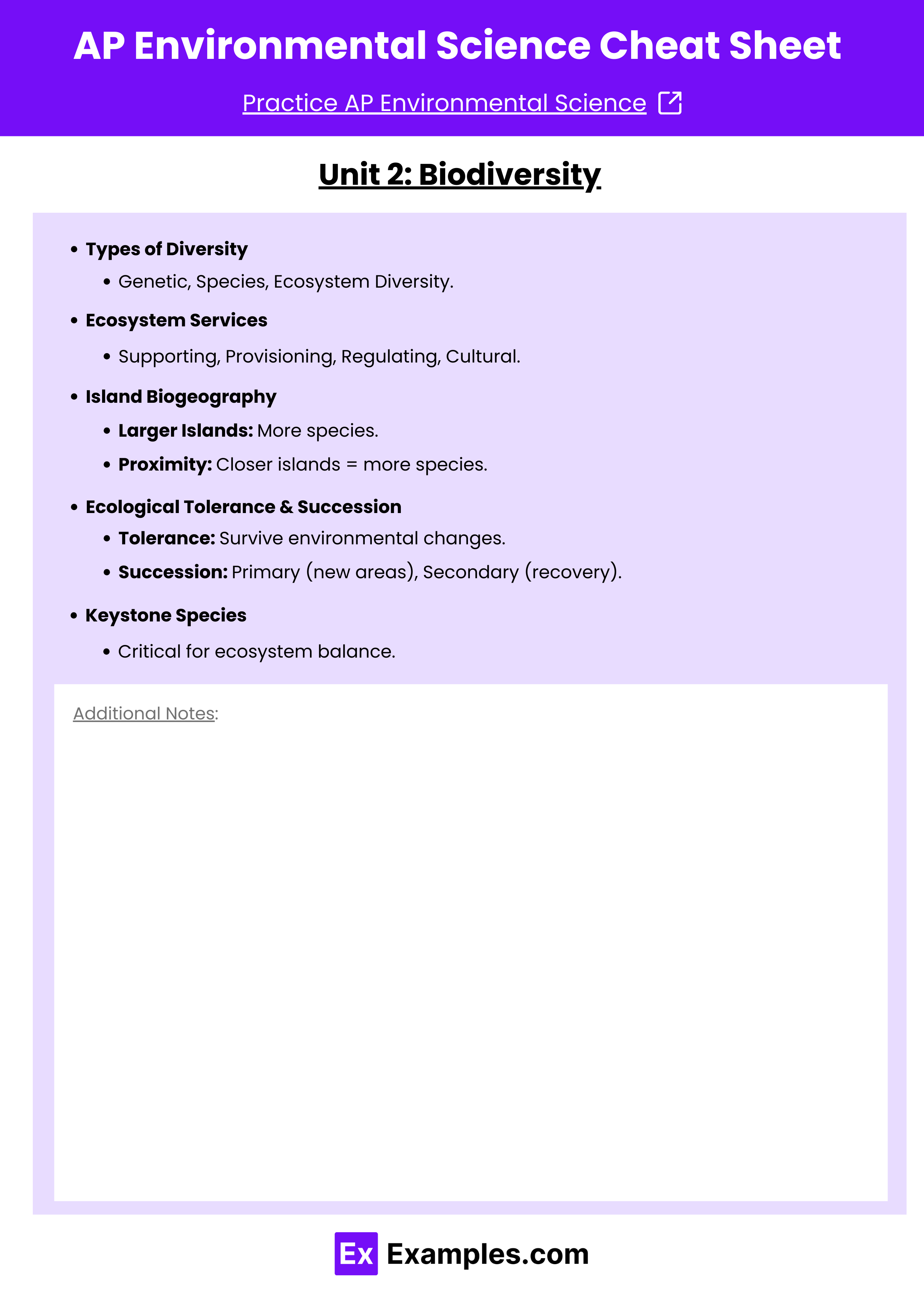 Unit 2 Biodiversity