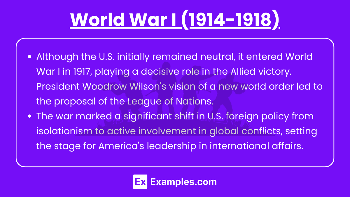 World War I (1914-1918)