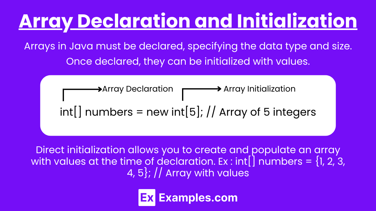 Array Declaration and Initialization