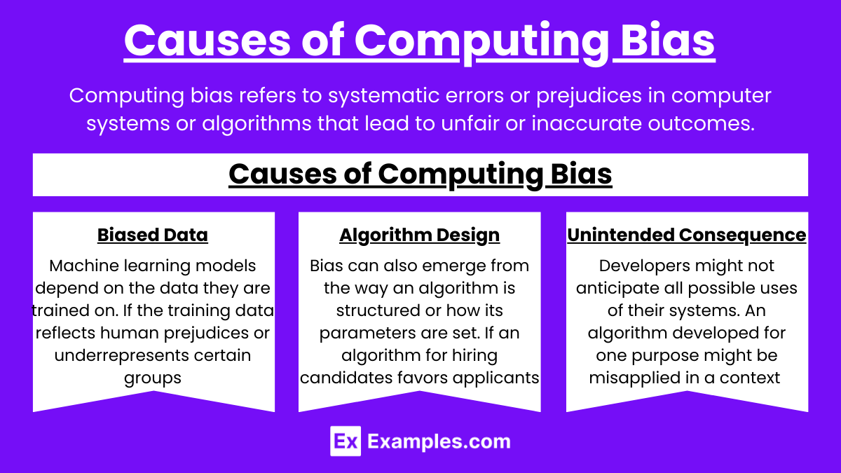 Causes of Computing Bias