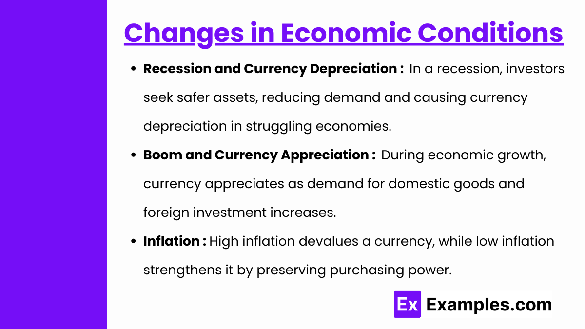 Changes in Economic Conditions