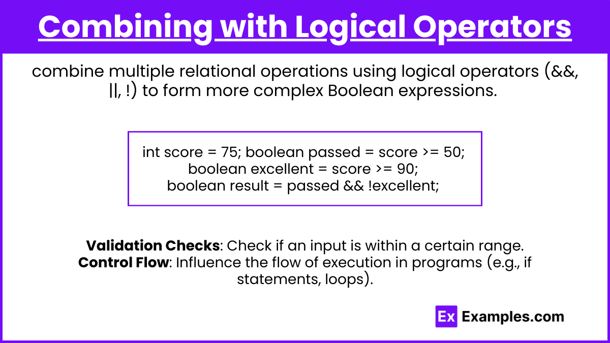 Combining with Logical Operators