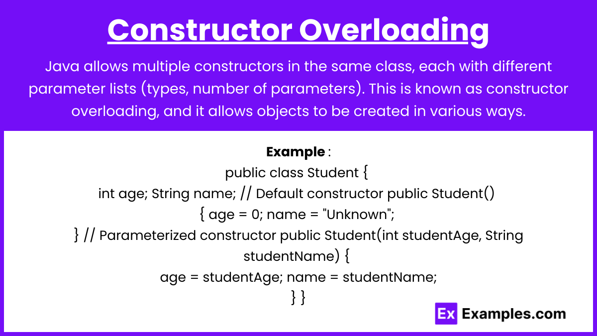 Constructor Overloading