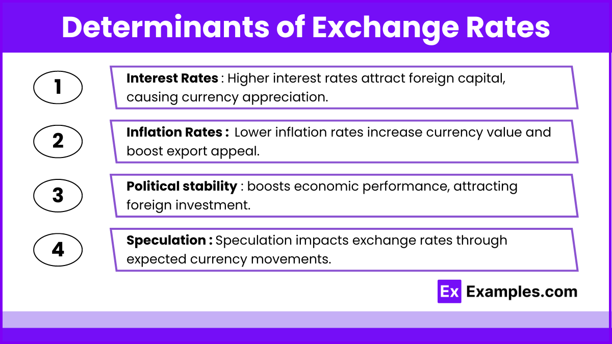 Determinants of Exchange Rates