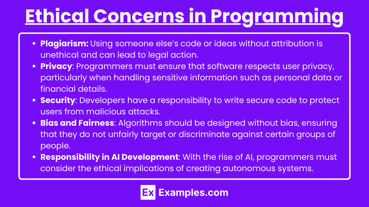 Ethical Concerns in Programming