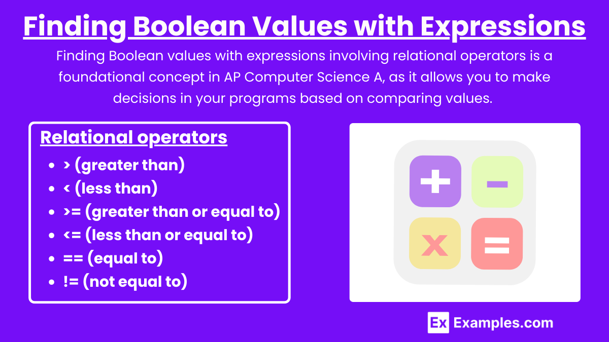 Finding Boolean Values with Expressions